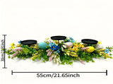 Artificial Flower Centerpiece Candle Holder Lavender Decor Eucalyptus - Green - Size 40-23 V1347-112-94316-GRN-40-23