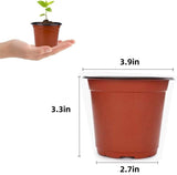 50Pcs Plastic Plant Nursery Pots,3.9x2.7x3.3In Seed Starting Pots with Drainage Holes for V1189-WXFWAL-20260319-00156