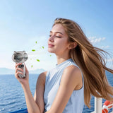 Portable Handheld Fan, Owl Cartoon Design, Air Gathering Tech, Silver V1370-AZ4-09012