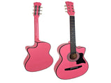 Karrera 38in Cutaway Acoustic Guitar with Carry Bag - Pink CC38-PK