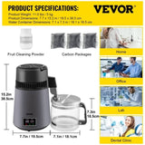 Home Water Distiller Distilled Water Maker 4 L with Dual Temp Display Grey V952-ZLSJSWXSKMDHAGSS5V3