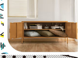 Artiss Buffet Sideboard Metal Cabinet - BASE Yellow AI-LOCKER-LD-YE