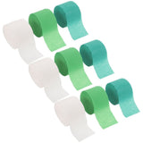 18 Rolls Green and White Crepe Paper Streamers Jungle Theme Paper Garland Streamer V1366-AZ2-W-13612