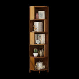 5-Shelf Corner Bookcase Industrial Bookshelf Display Storage Stand V63-838281