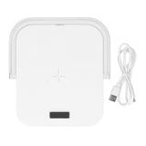 5V Desktop Night Light Multifunction Wireless Quick Charger Phone Stand Holder White V1294-YM0721-3113210037311
