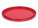 2Pcs/Set Red Round Tray Tea Cup Fruit Dessert Plate Serving Tray for Hotel Restaurant Home V1294-YM0901-3118210229211