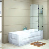 1200 x 1450mm Frameless Bath Panel 10mm Glass Shower Screen By Della Francesca V63-822341