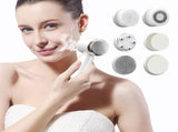 White 6-in-1 Electric Facial Cleansing Brush Set - Rechargeable & Waterproof V888-ELOSUNG26048