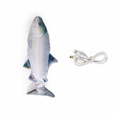 Jittering Sardine Cat Toy Flopping Dancing Fish + Catnip Silvervine Electric USB V238-SUPDZ-39299814752336
