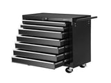 Giantz 7 Drawer Tool Box Cabinet Chest Trolley Storage Garage Toolbox Black TB-7DR-RL-BK