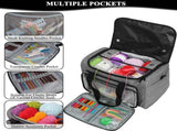 Knitting Tote Bag, Travel Knitting Bag Yarn Storage Bag with Removable Inner Divider for Knitting V1369-AZ3-W-01834