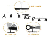 Flexible Lighting Fixture, Foldable Ceiling Spot Light with Adjustable 8 Light Heads, GU10 V1171-CX-SL8USGU10B