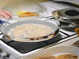 Stainless Steel Splatter Screens Set, Mesh Oil Grease Guards with TPR Handles for Frying Pans, 9.8 V1189-LC-RY-00094
