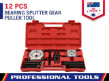 12 Piece Bearing Splitter Gear Puller Fly Wheel Separator Tool Kit Set With Box V465-80240