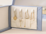 Light Pink Luxury PU Leather Jewelry Storage Box - 3-Tier Organizer with Mirror for Necklaces, V888-ELOSUNG13844
