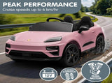 Kahuna Pink Porsche Macan Turbo EV Kids Ride On Car 12V Electric Car CAR-PSCH-666-PK