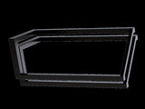 V Shaped Table Bench Desk Legs Retro Industrial Design Fully Welded - Black V63-835151