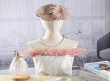 Black Ostrich Feathers Trim,78.7Inx3.15-4.3In Wide Ostrich Feathers Sewing Fringe Trim Ribbon for V1189-WXFWAL-20260319-00124