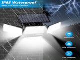 Solar Motion Sensor Outdoor Lights with 288 LEDs & 2800LM 270&deg Wide Angle, IP65 V1107-SOLAR MOTION SENSOR OUTDOOR LIGHTS