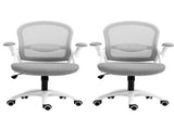 Artiss 2x Mesh Office Chair Computer Gaming Desk Chairs Work Study Mid Back Grey OCHAIR-G-2013-WH-GYX2