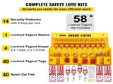 58 PCS Lockout Tagout Kits, Electrical Safety Loto Kit Includes Padlocks, Lockout Station, Hasp, V952-AQSJTZJBDGJ57NTX0V0