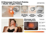 Wireless Neck and Shoulder Kneading Massage Pillow with Ergonomic Contour Design for Home Office and V1341-ZY-L7XUXG79-TAUPE