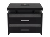 Levede Smart Bedside Table Charging Station Motion Sensor Modern Nightstand NI1075-BK-AU