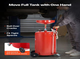 95L Waste Oil Drain Tank, Air Operated Portable Oil Drainer with Adjustable Funnel Height, V952-QDLSPYPJS25G11TPZ001V0
