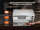 Commercial Pizza Oven Countertop, 16-Inch Double Deck Layers, Stainless Steel Electric Pizza Oven V952-FMDRPSLSCSXNXR1RGV3