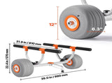 Kayak Cart, 158.8 kg Load Capacity, Kayak Trolley with 30.5 cm Inflatable PU Tires & 2 Straps, V952-SPSPHTTC13INFQKUY001V0