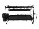 Dish Drying Rack 2 Layer Foldable Versatile Convenient Storage Dish Drainer Rack with Utensil Holder V1294-YM0710-3118230398711