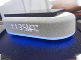 Bluetooth Wireless Speaker, Fast Charging, LED Display, USB Charger, Dimmable Night Light, Alarm V1192-AZ-W-2755