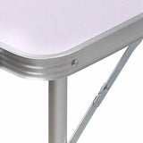 Portable Folding Picnic Camping Set BBQ Party Aluminium Table 4 Foldable Chairs V610-PICTAB/W/C-SEP