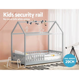 Artiss Bed Frame Wooden Kids House Frame Grey ROCK WBED-F-HOUSE-ROCK-S-GY-AB