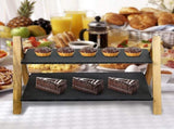 Party 2 Tier Cake Stand Slate Wedding Tiered Serving Stand Afternoon Tea V63-837241