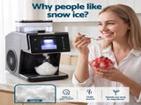 Devanti 20kg/24hr Ice Maker Snowflake Shaved Ice Slushie Maker Black IM-ZB-FLA-20-BK