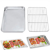 Baking Sheet With Cooling Rack, Half Sheet Pan With Wire Rack Set, Oven Baking Tray and Rack V1189-WXFWAL-20260319-01076