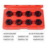 Twist Axle Spindle Rethreading Tool Set Hexagonal Tap and Dies Repair Wrench V1192-AZ-W-20865