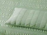 Accessorize Seersucker Sage Polyester Quilt Cover Set King V442-HIN-QUILTCS-SEERSUCKER-SAGE-KI