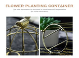 decoration flower pot Flowerpot Golden Ceramic 1Set V1369-AZ3-W-18356