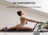 PROFLEX Aluminium Pilates Reformer Machine, Stretch Bed with box and jump board accessories V219-PILALUPFA8GA