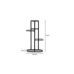 SOGA 4 Tier 5 Pots Black Metal Plant Rack Flowerpot Storage Display Stand Holder Home Garden Decor FPOTH29