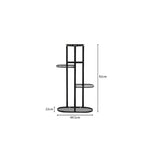 SOGA 4 Tier 5 Pots Black Metal Plant Rack Flowerpot Storage Display Stand Holder Home Garden Decor FPOTH29