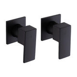 Bathroom Shower Bath Hot and Cold Square Mixer WATERMARK Certified in Black V63-847901