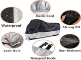 Motorcycle cover, Waterproof car cover with lock holes and storage bag, suitable for motorcycles up V1188-MS101-01011-1