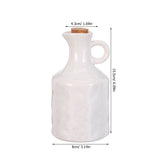 Ceramic Olive Oil Bottle Dispenser White for Kitchen Storage with Seal Freshness and Easy Pouring V1370-AZ4-15442