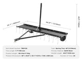 Tow Behind Dethatcher, 1219mm Tow Dethatcher with 24 Spring Steel Tines, Lawn Dethatcher Rake for V952-QXSCJ48QYGLJ9DV44V0