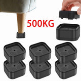 16 Pcs Furniture Risers Heavy Duty Bed Chair Table Heightening Foot Pad Non-Slip Floor Furniture V1192-AZ-W-22693