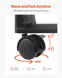 Scrapbook Rolling Storage Cart 6-Tier Large Capacity with 6 Clear Cases Black V952-JTZCCHTZ6CJT66C1SV0