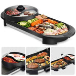 2-IN-1 Electric Hot Pot BBQ Oven Smokeless Non Stick Barbecue Hotpot Grill Pan V201-FCA1056BL8AU